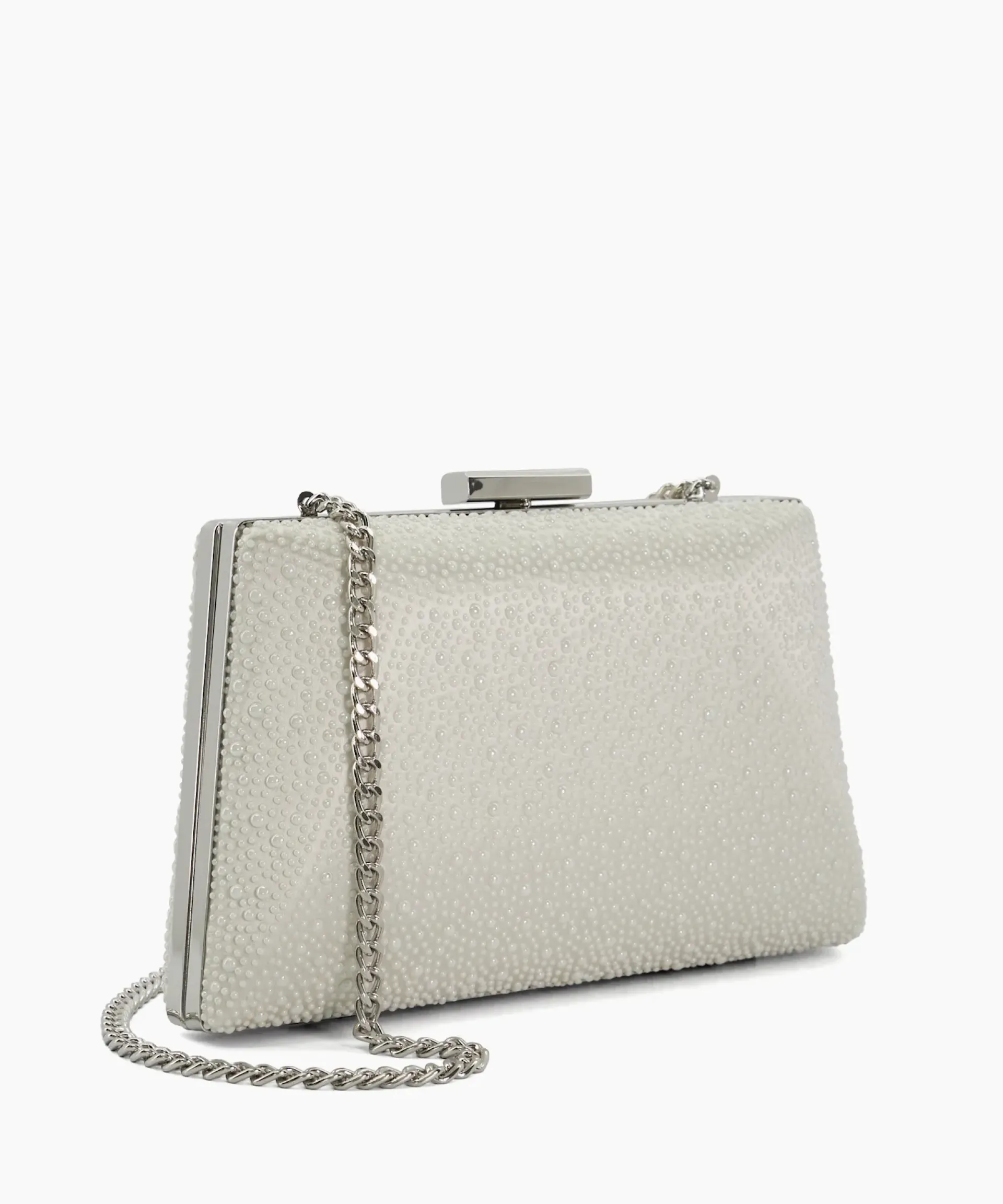 Dune London Clutch Bags>Because - Ivory White
