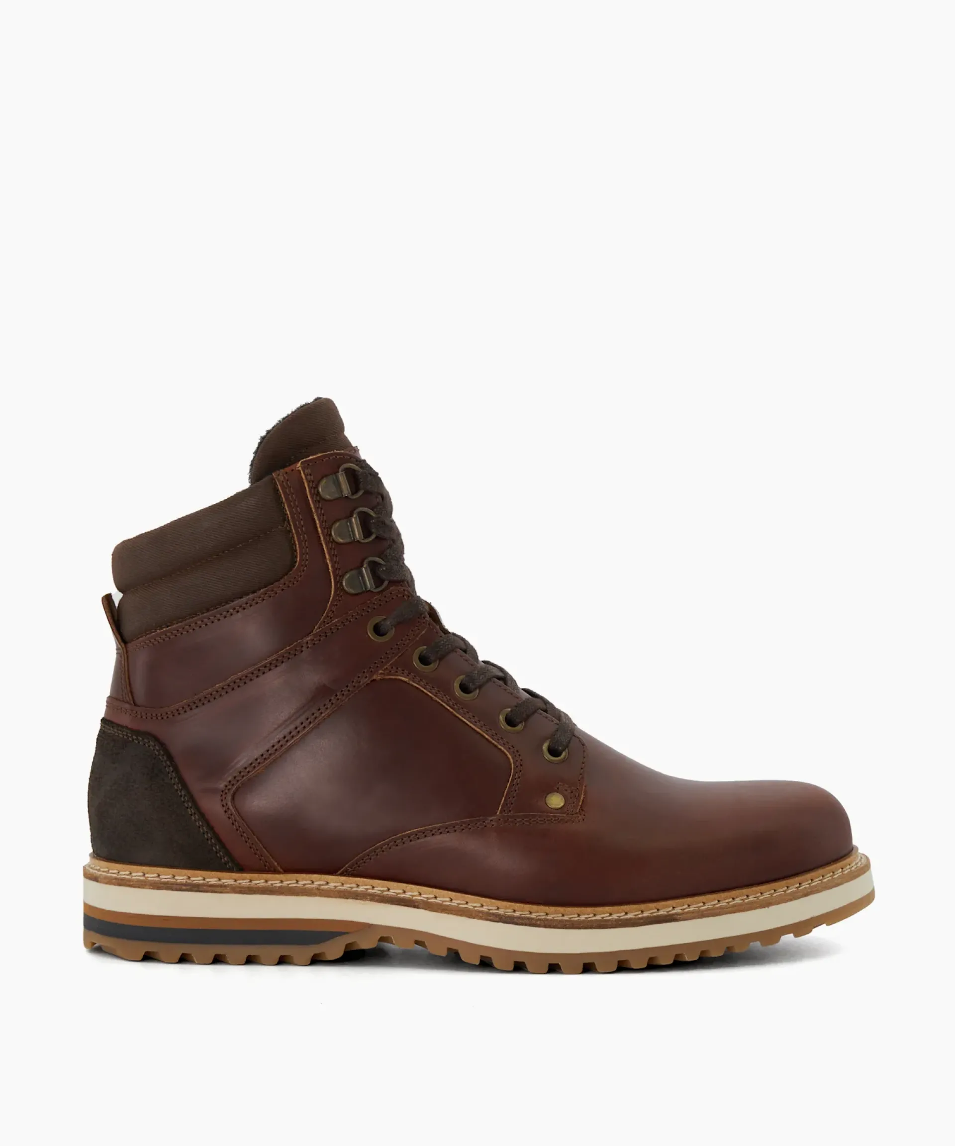 Dune London Brown Boots>Callen - Dark Brown