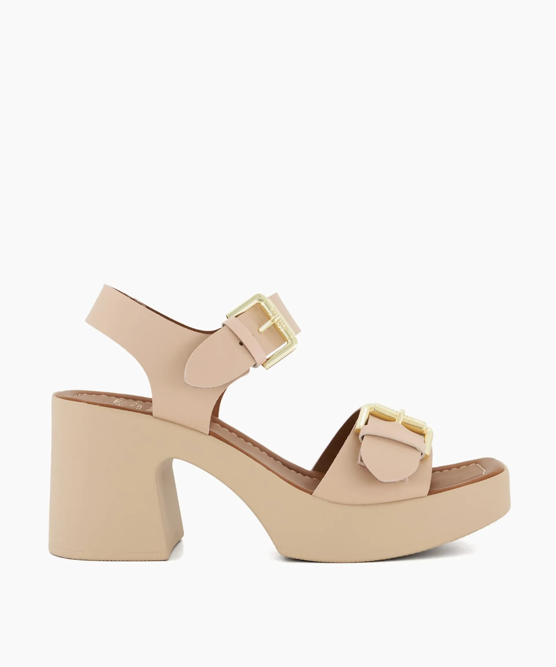 Dune London Block Heeled Sandals>Jenies - Blush Pink