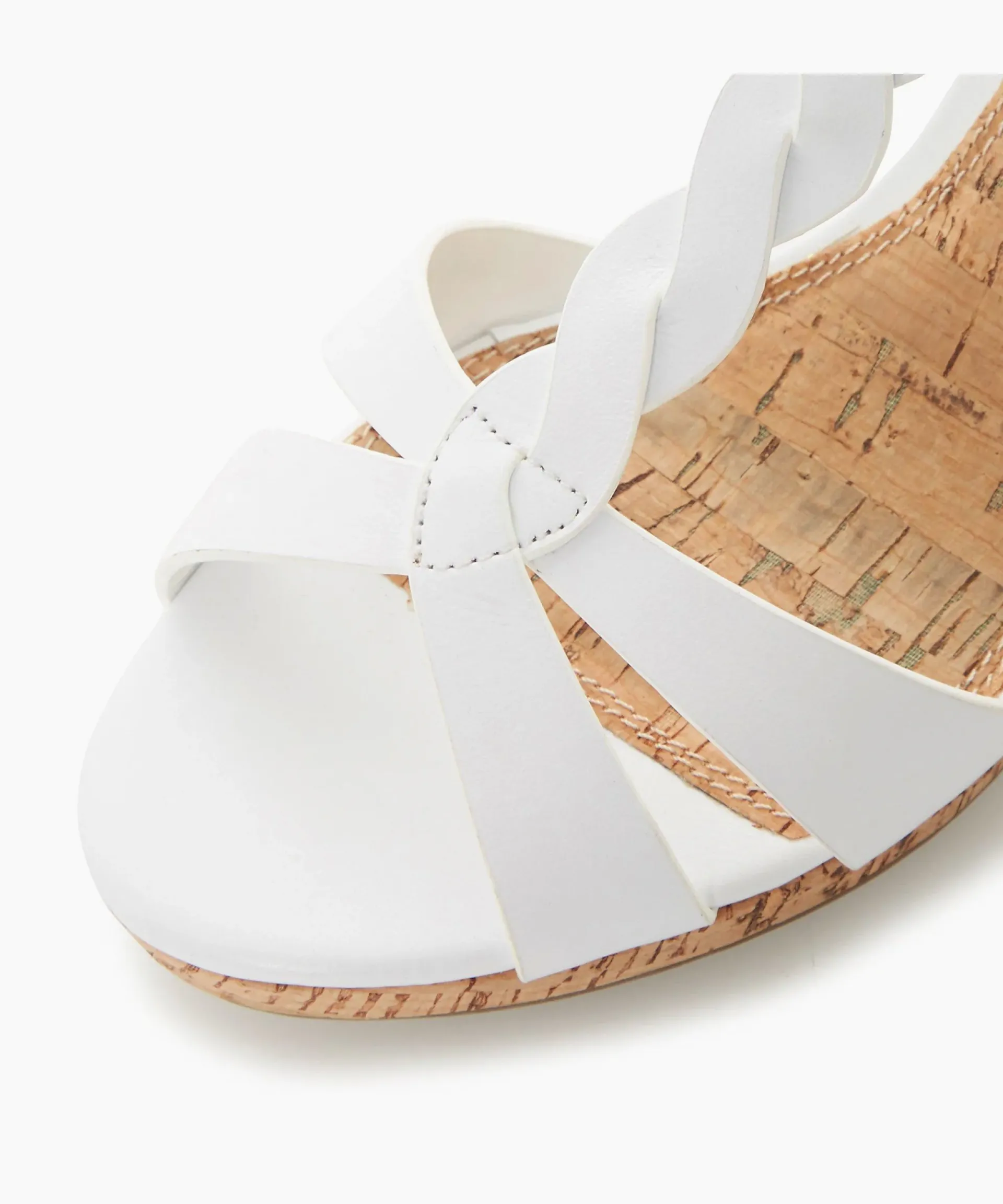 Dune London Wedge Sandals>Koala - White