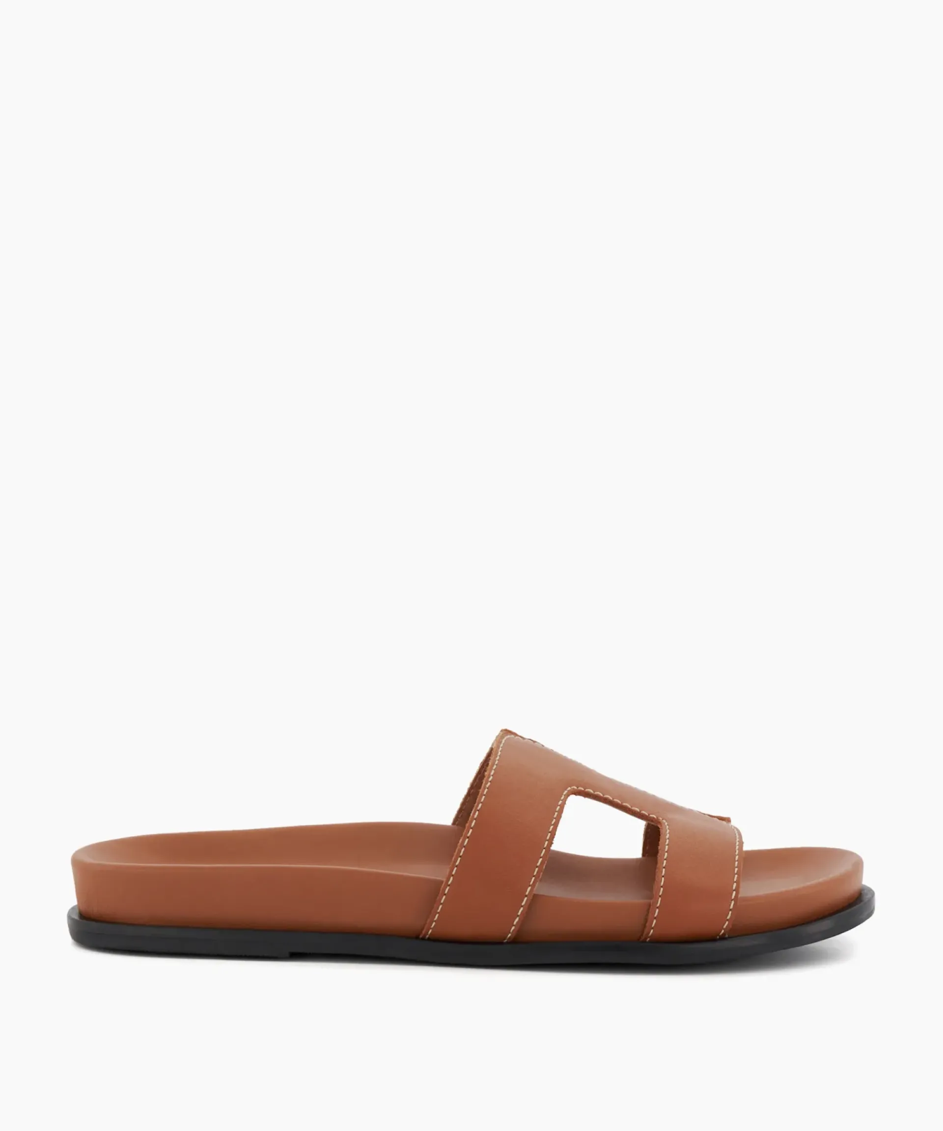 Dune London Flat Sandals>Loupa - Tan Brown
