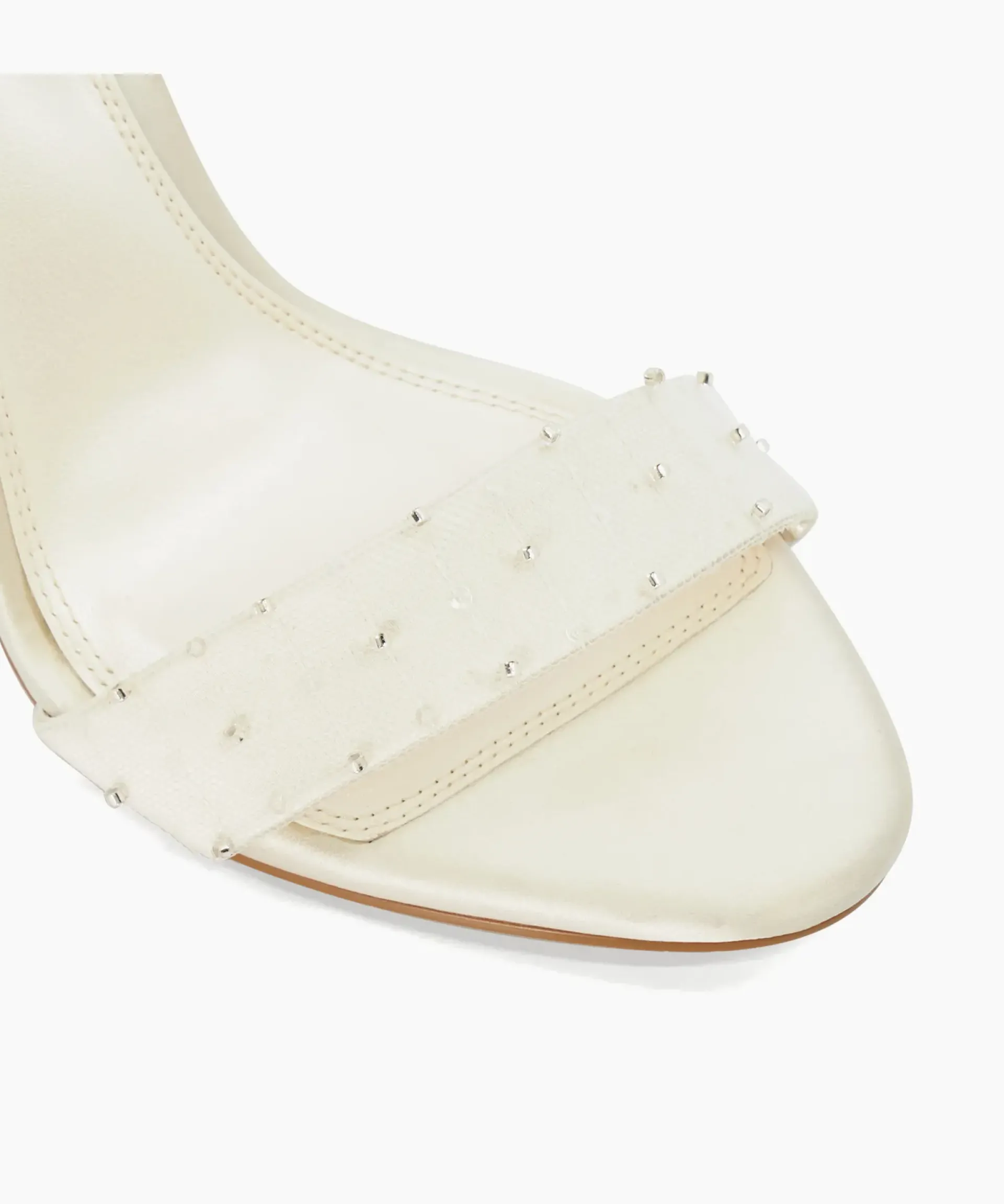 Dune London Block Heeled Sandals>Melodies - Ivory White
