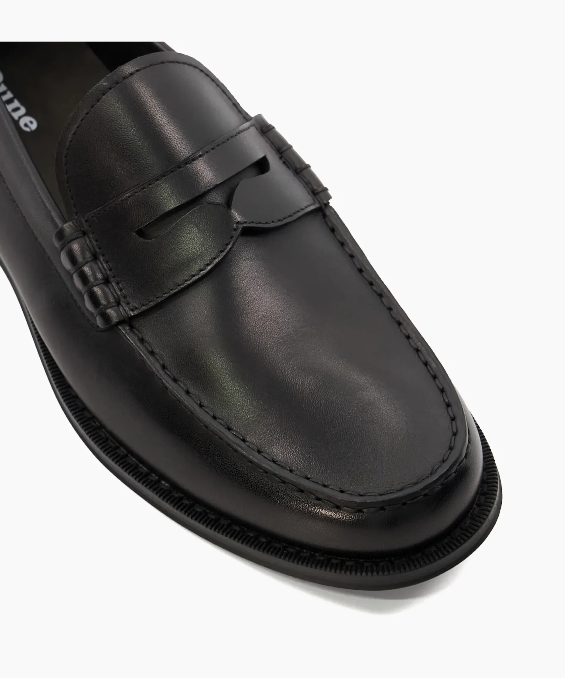 Dune London Loafers>Samson - Black Black Leather