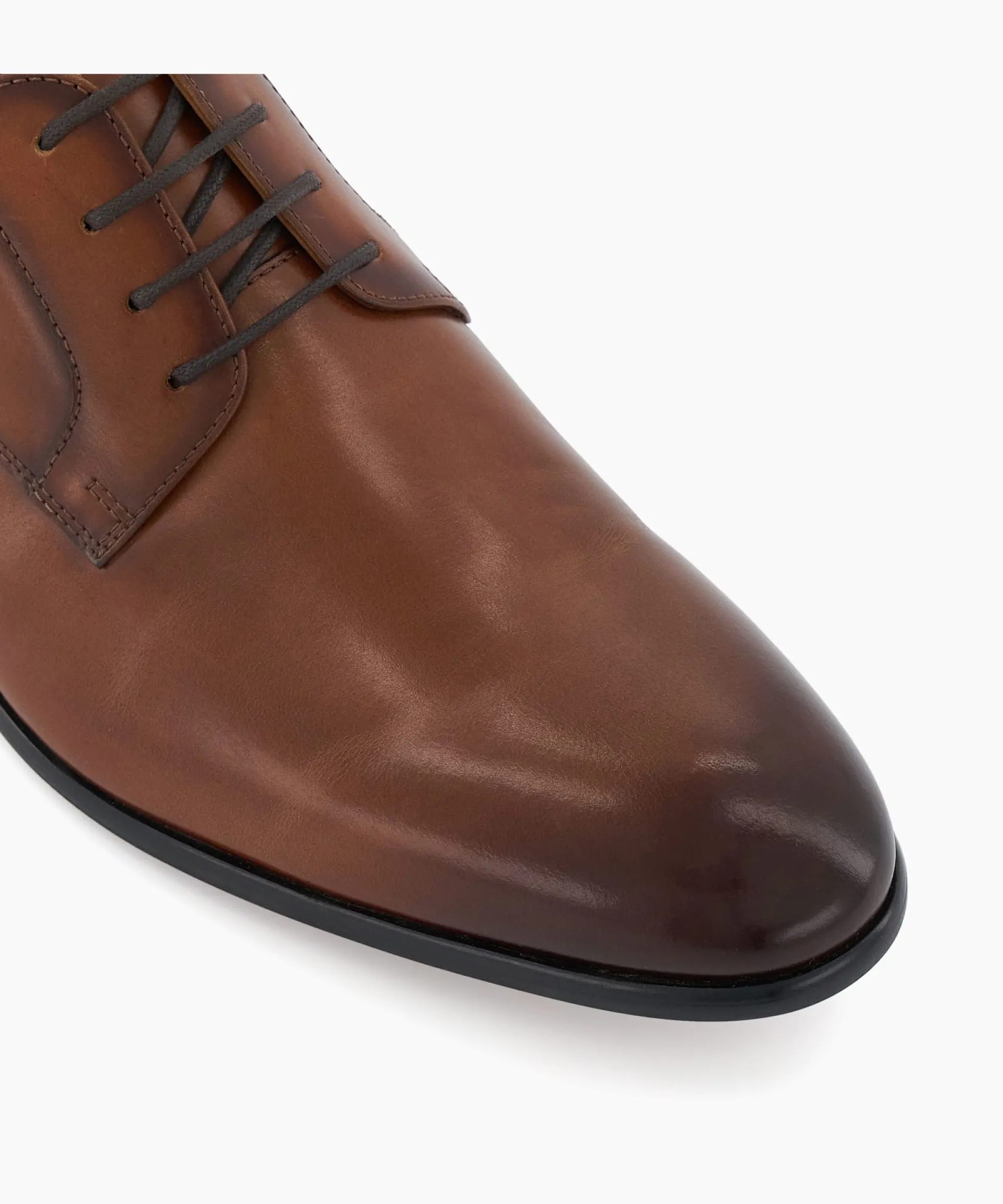 Dune London Smart Shoes>Southwark - Dark Tan Brown