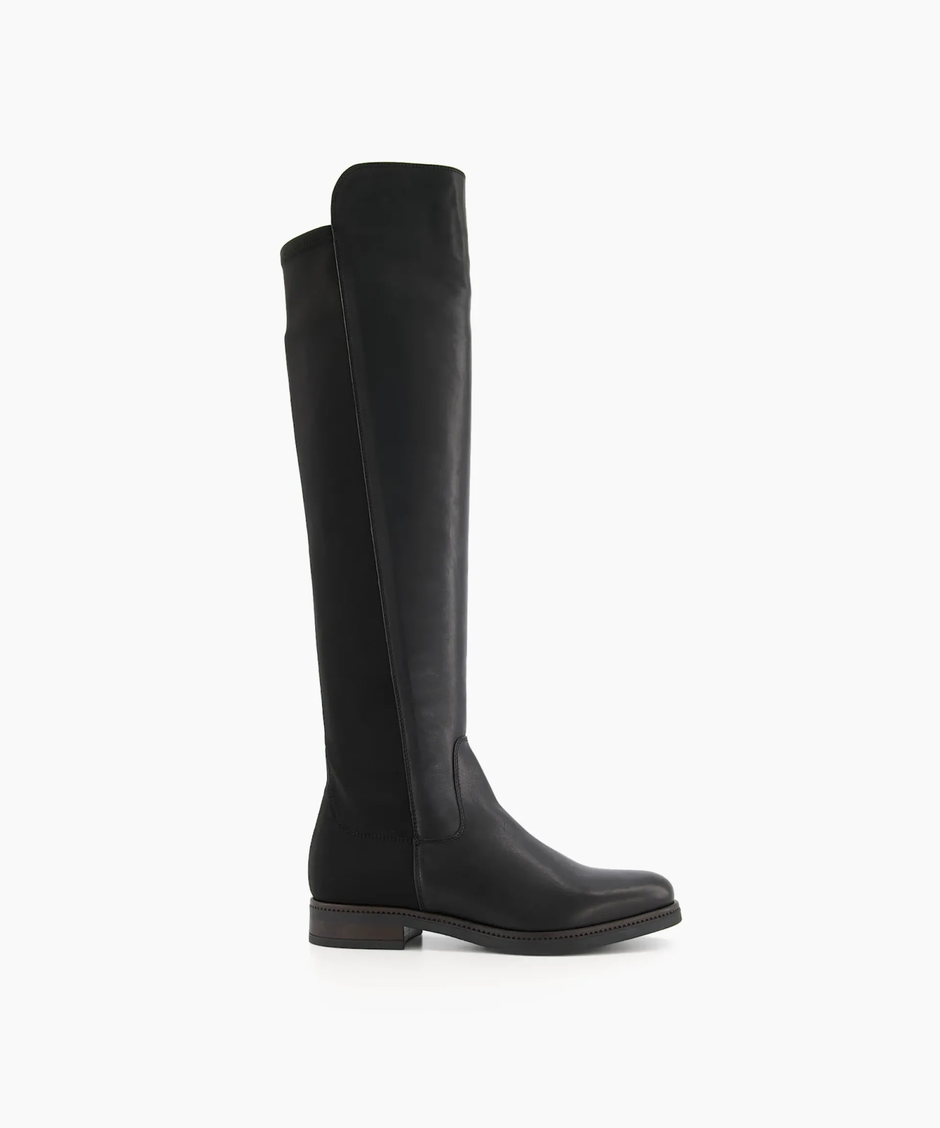 Dune London Over the Knee Boots>Tropic - Black Black Leather